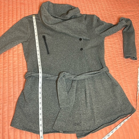 Harley Davidson Asymmetric Cowl Neck Belted Long Cardigan Shacket, size Medium - Picture 11 of 16